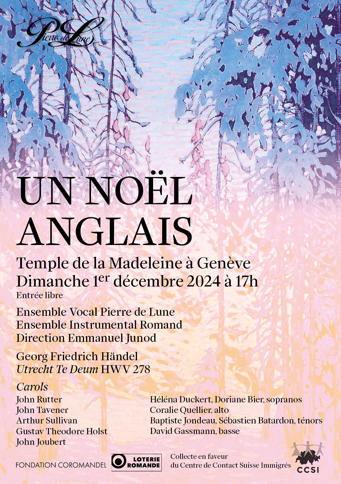 Image de l'affiche du concert de Noël 2024